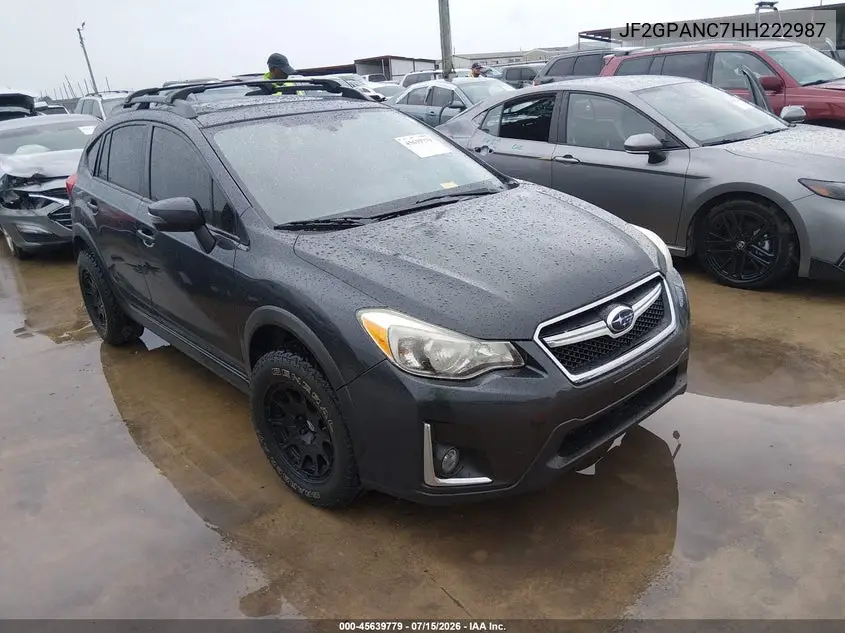 2017 Subaru Crosstrek 2.0I Limited VIN: JF2GPANC7HH222987 Lot: 45639779