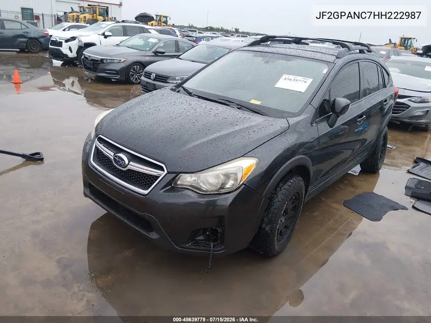 2017 Subaru Crosstrek 2.0I Limited VIN: JF2GPANC7HH222987 Lot: 45639779