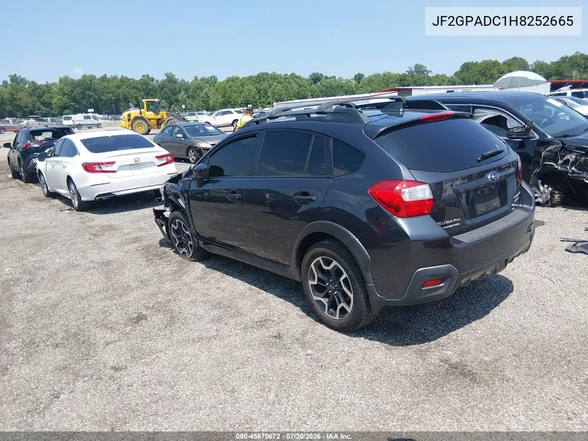 2017 Subaru Crosstrek 2.0I Premium VIN: JF2GPADC1H8252665 Lot: 45670672