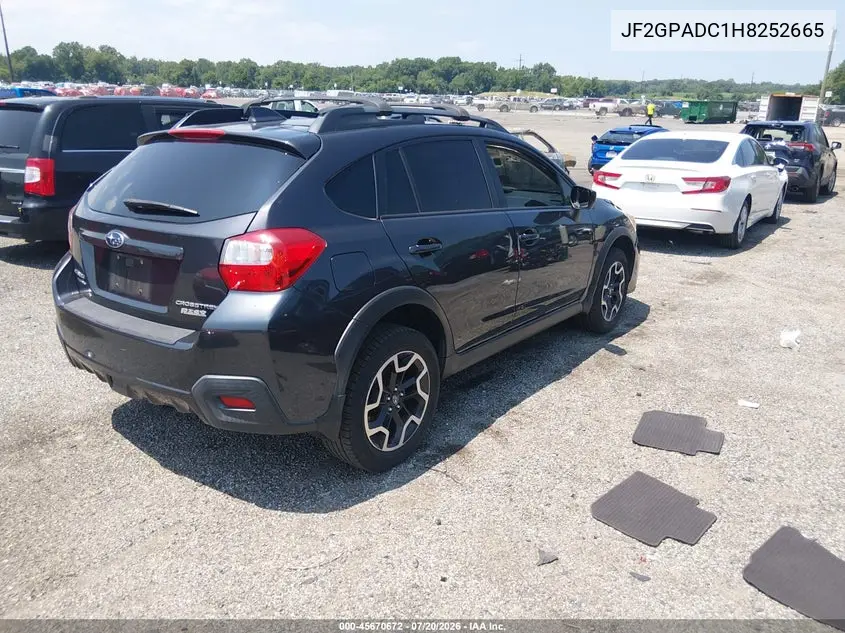 2017 Subaru Crosstrek 2.0I Premium VIN: JF2GPADC1H8252665 Lot: 45670672