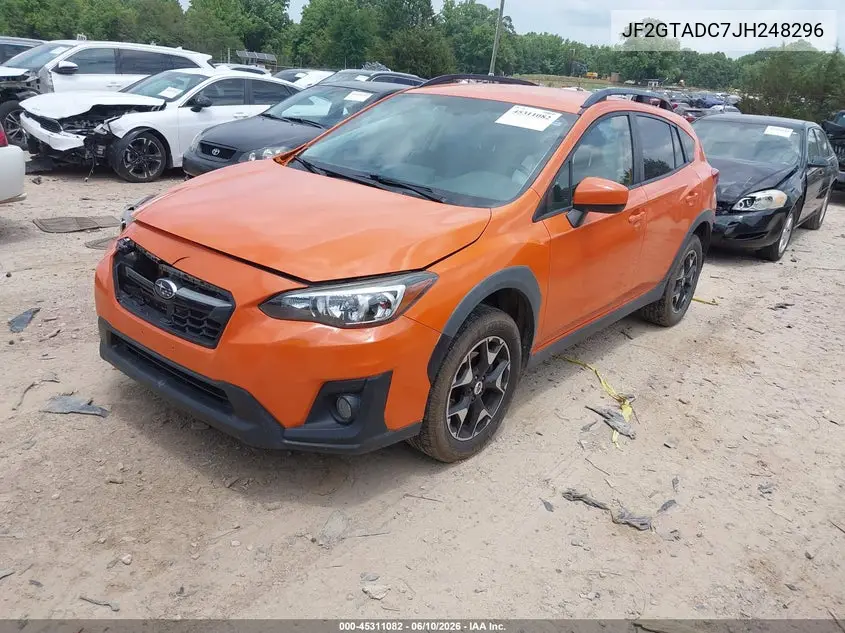 2018 Subaru Crosstrek 2.0I Premium VIN: JF2GTADC7JH248296 Lot: 45311082