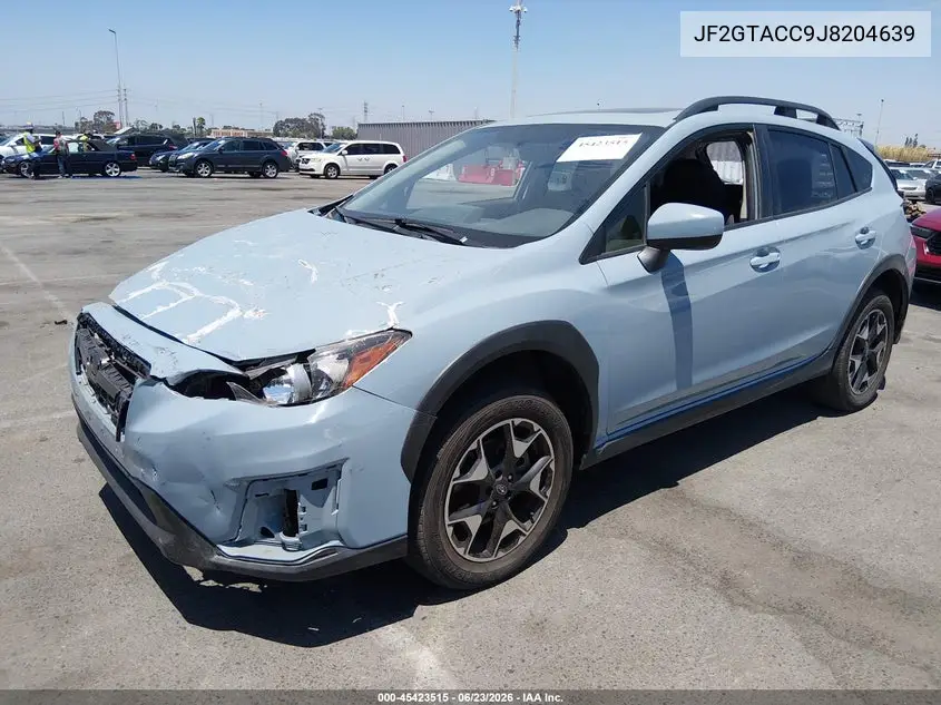 JF2GTACC9J8204639 2018 Subaru Crosstrek 2.0I Premium