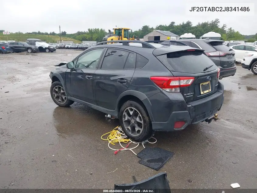 2018 Subaru Crosstrek 2.0I Premium VIN: JF2GTABC2J8341486 Lot: 45445603