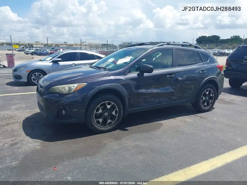 2018 Subaru Crosstrek 2.0I Premium VIN: JF2GTADC0JH288493 Lot: 45559302