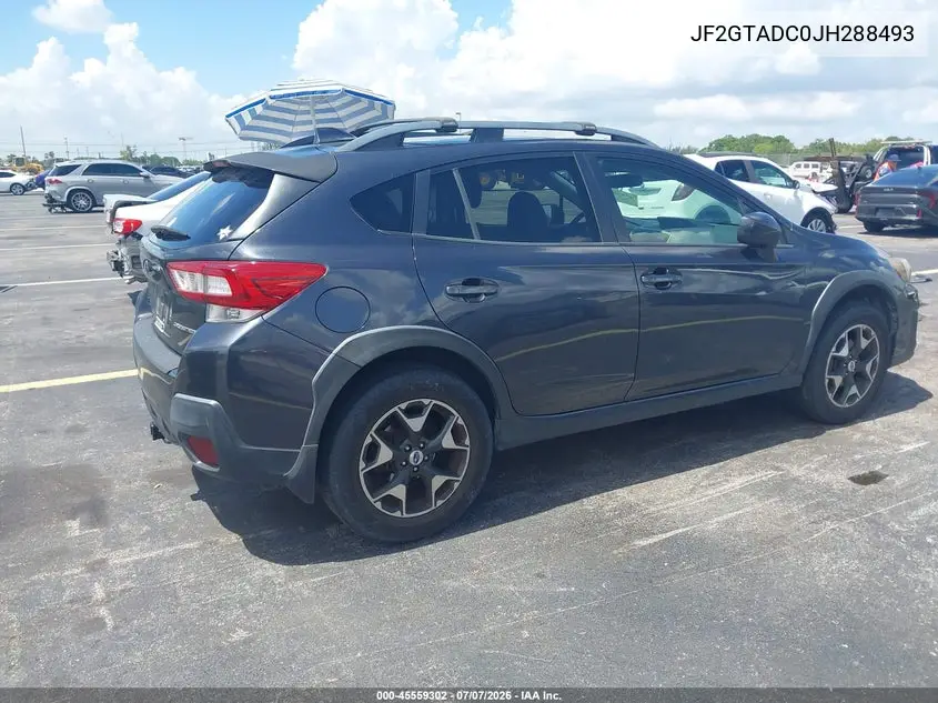 2018 Subaru Crosstrek 2.0I Premium VIN: JF2GTADC0JH288493 Lot: 45559302