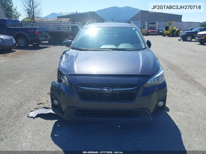 2018 Subaru Crosstrek 2.0I Premium VIN: JF2GTABC3JH270718 Lot: 45595445