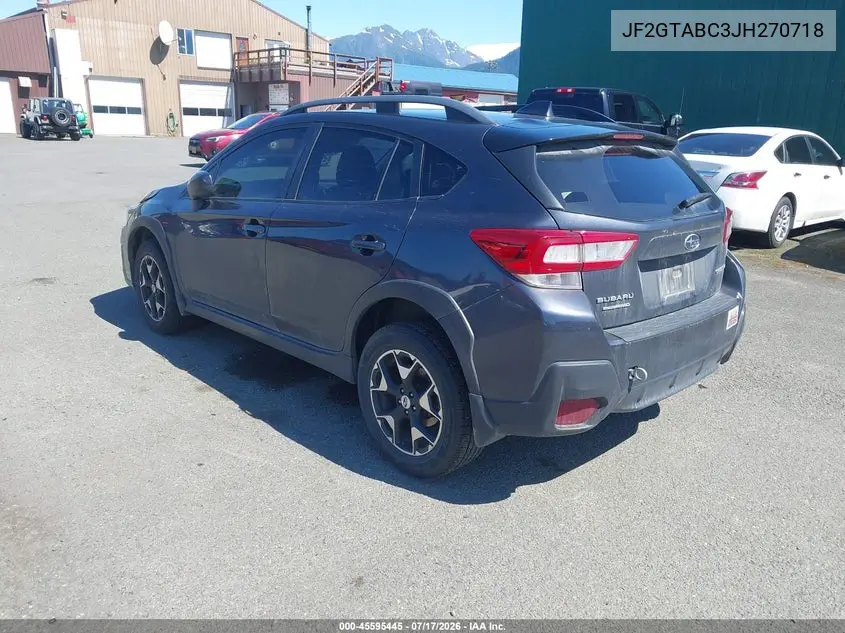 2018 Subaru Crosstrek 2.0I Premium VIN: JF2GTABC3JH270718 Lot: 45595445