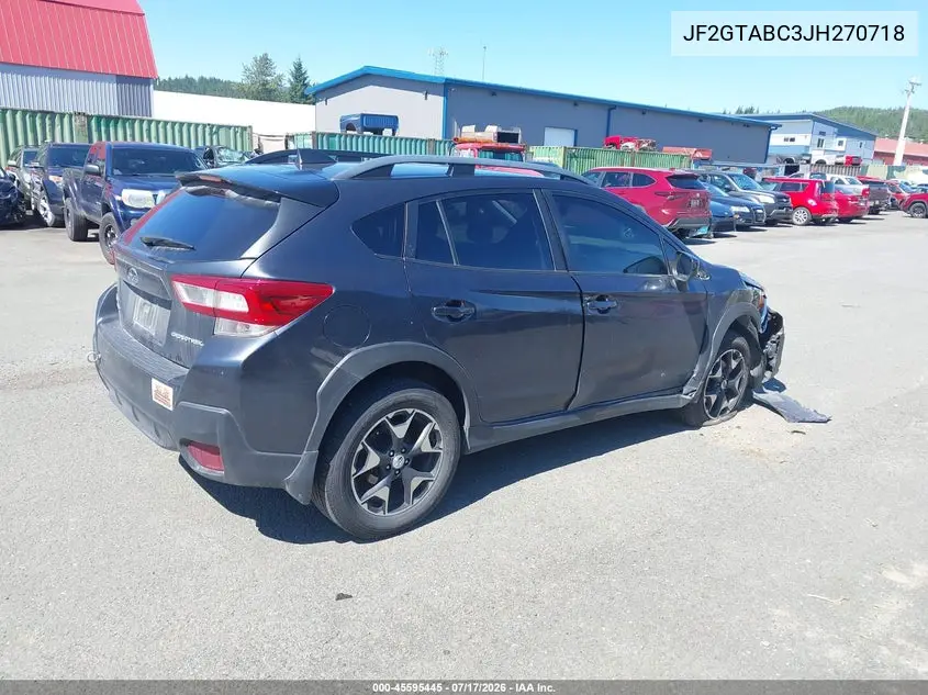 2018 Subaru Crosstrek 2.0I Premium VIN: JF2GTABC3JH270718 Lot: 45595445
