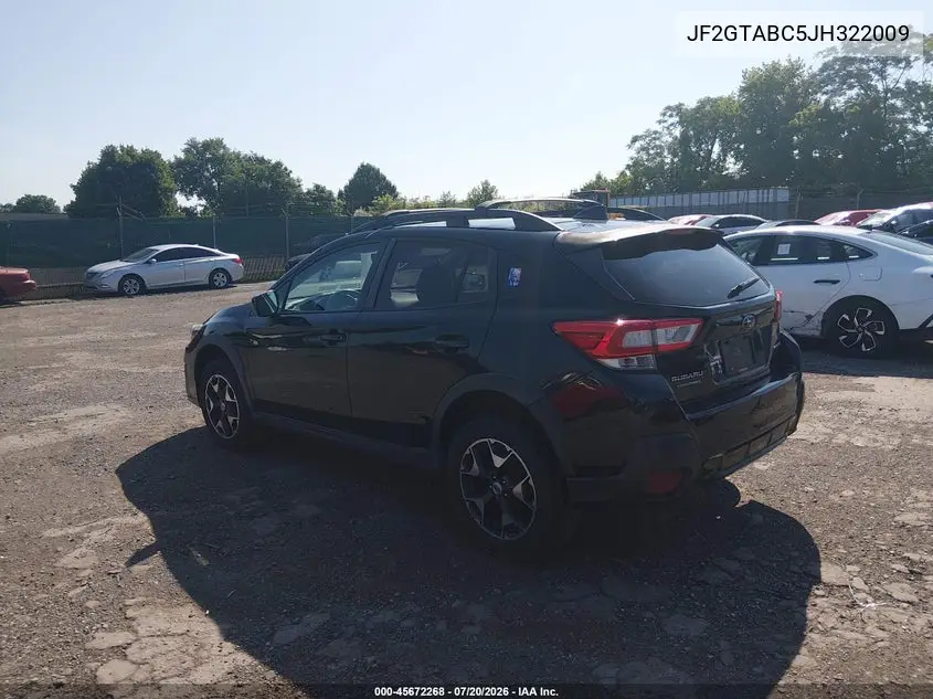 2018 Subaru Crosstrek 2.0I Premium VIN: JF2GTABC5JH322009 Lot: 45672268