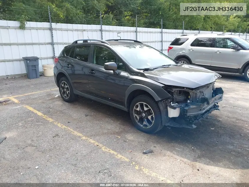 2018 Subaru Crosstrek 2.0I VIN: JF2GTAAC3JH336430 Lot: 45674182