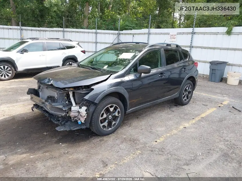 2018 Subaru Crosstrek 2.0I VIN: JF2GTAAC3JH336430 Lot: 45674182