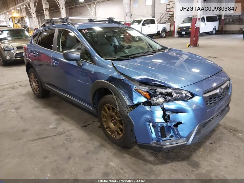 2018 Subaru Crosstrek 2.0I VIN: JF2GTAAC0J9303847 Lot: 45675344