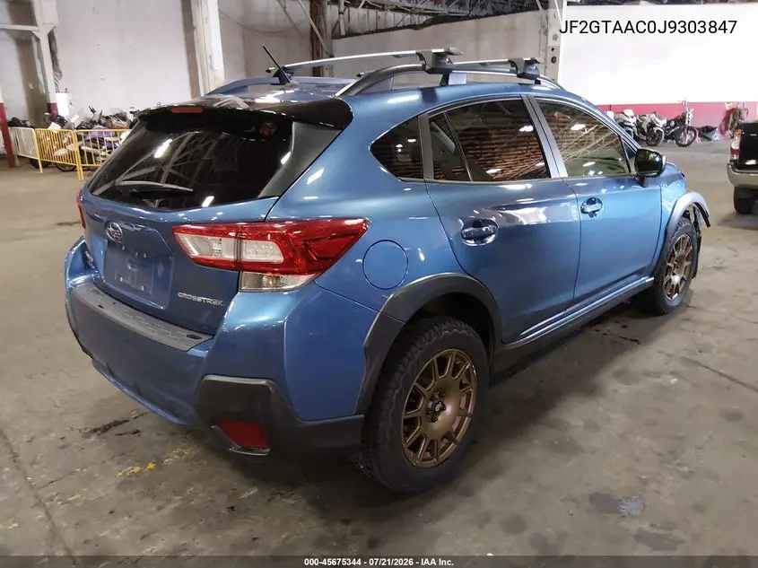 2018 Subaru Crosstrek 2.0I VIN: JF2GTAAC0J9303847 Lot: 45675344