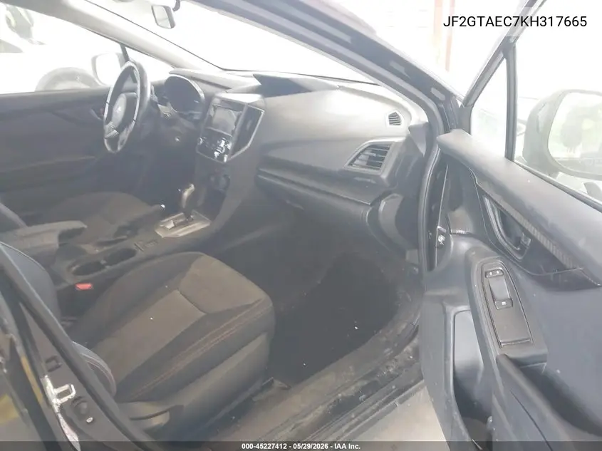 2019 Subaru Crosstrek 2.0I Premium VIN: JF2GTAEC7KH317665 Lot: 45227412