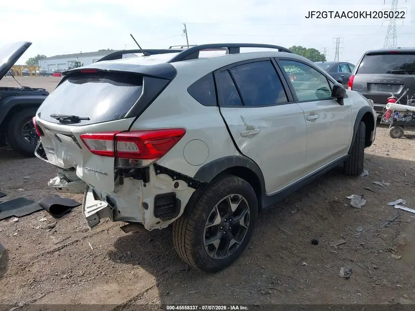 2019 Subaru Crosstrek 2.0I VIN: JF2GTAAC0KH205022 Lot: 45558337