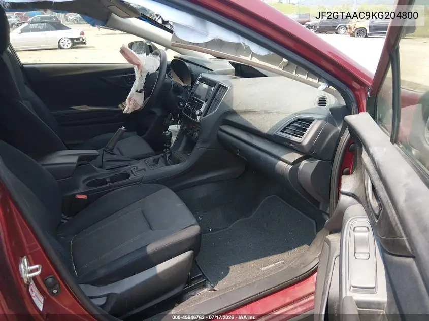 2019 Subaru Crosstrek 2.0I VIN: JF2GTAAC9KG204800 Lot: 45646763