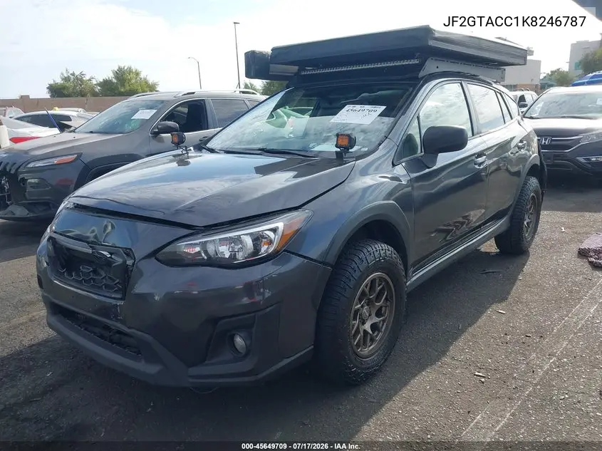 2019 Subaru Crosstrek 2.0I Premium VIN: JF2GTACC1K8246787 Lot: 45649709