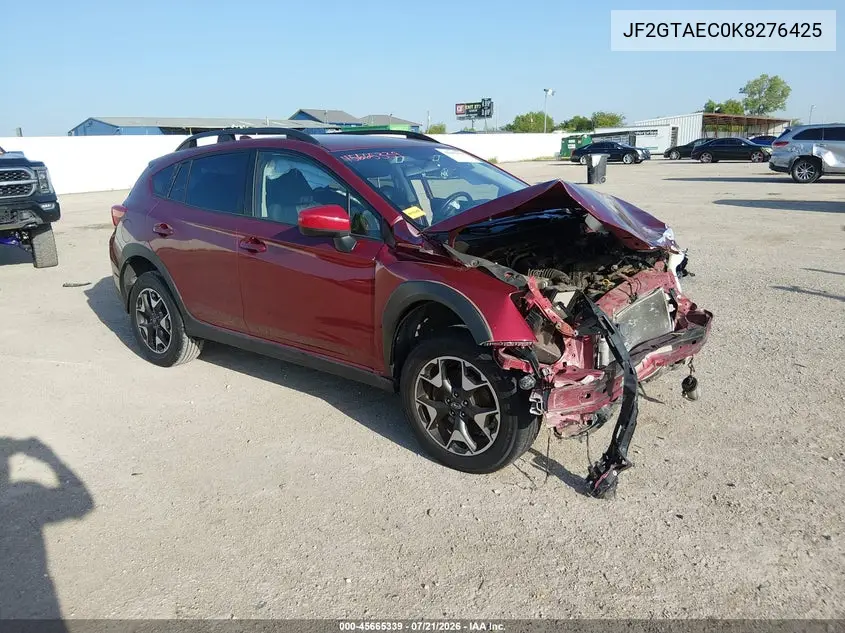 2019 Subaru Crosstrek 2.0I Premium VIN: JF2GTAEC0K8276425 Lot: 45665339