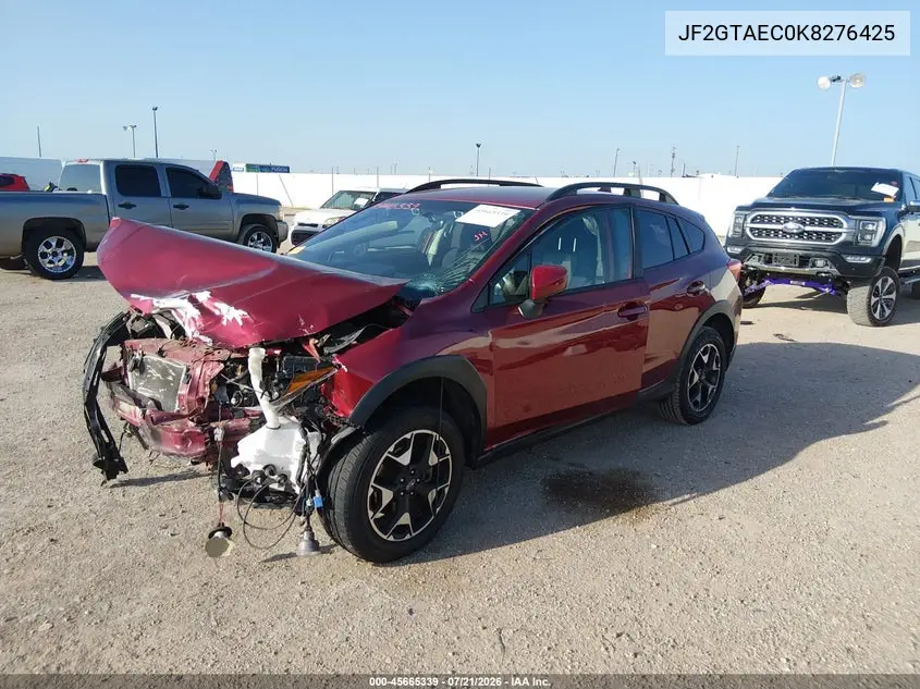 2019 Subaru Crosstrek 2.0I Premium VIN: JF2GTAEC0K8276425 Lot: 45665339