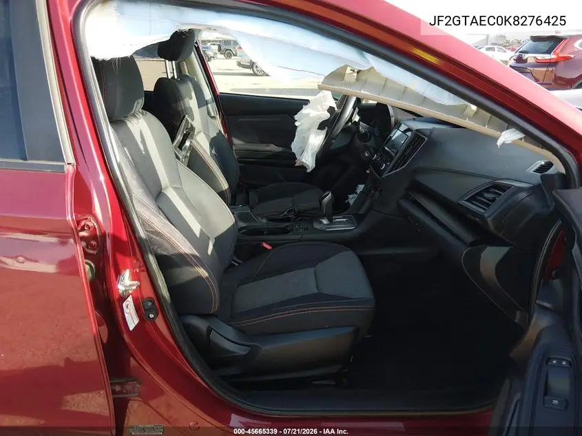 2019 Subaru Crosstrek 2.0I Premium VIN: JF2GTAEC0K8276425 Lot: 45665339
