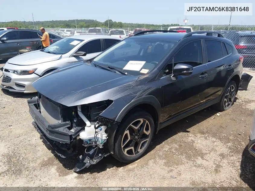 2019 Subaru Crosstrek 2.0I Limited VIN: JF2GTAMC6K8381648 Lot: 45665595