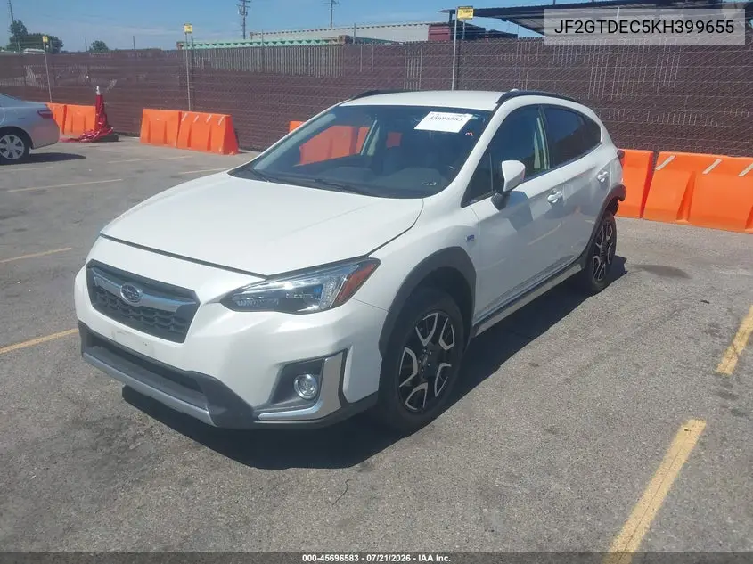 2019 Subaru Crosstrek Hybrid VIN: JF2GTDEC5KH399655 Lot: 45696583