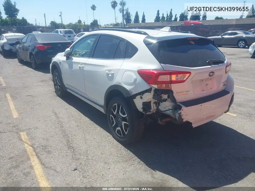 2019 Subaru Crosstrek Hybrid VIN: JF2GTDEC5KH399655 Lot: 45696583