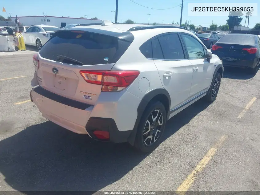 2019 Subaru Crosstrek Hybrid VIN: JF2GTDEC5KH399655 Lot: 45696583