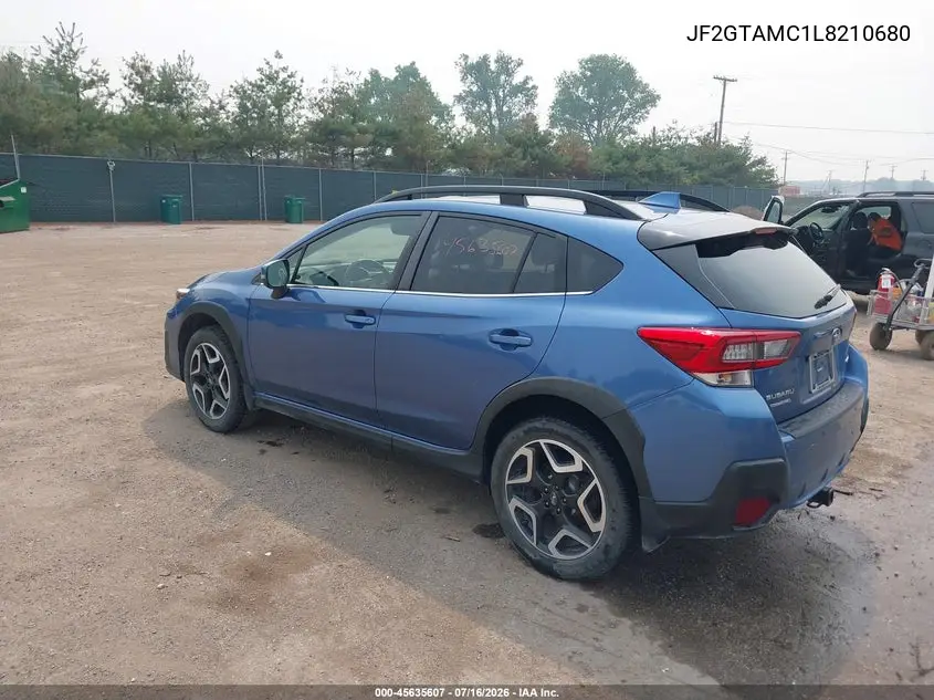 2020 Subaru Crosstrek Limited VIN: JF2GTAMC1L8210680 Lot: 45635607