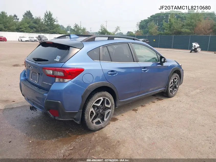2020 Subaru Crosstrek Limited VIN: JF2GTAMC1L8210680 Lot: 45635607