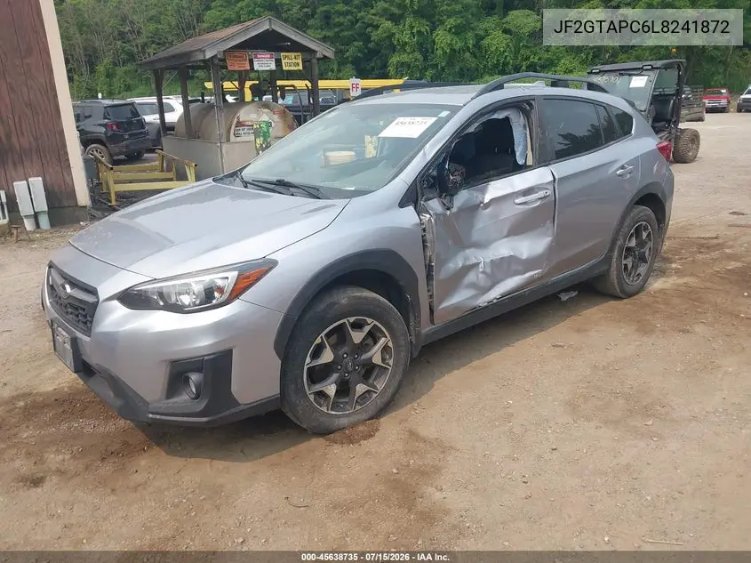 2020 Subaru Crosstrek Premium VIN: JF2GTAPC6L8241872 Lot: 45638735