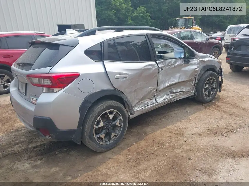 2020 Subaru Crosstrek Premium VIN: JF2GTAPC6L8241872 Lot: 45638735