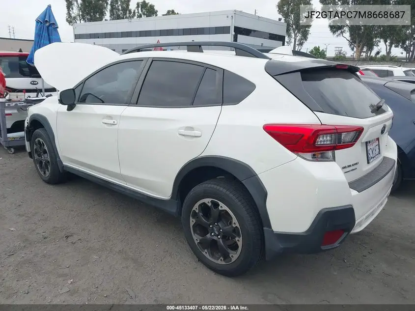 2021 Subaru Crosstrek Premium VIN: JF2GTAPC7M8668687 Lot: 45133407