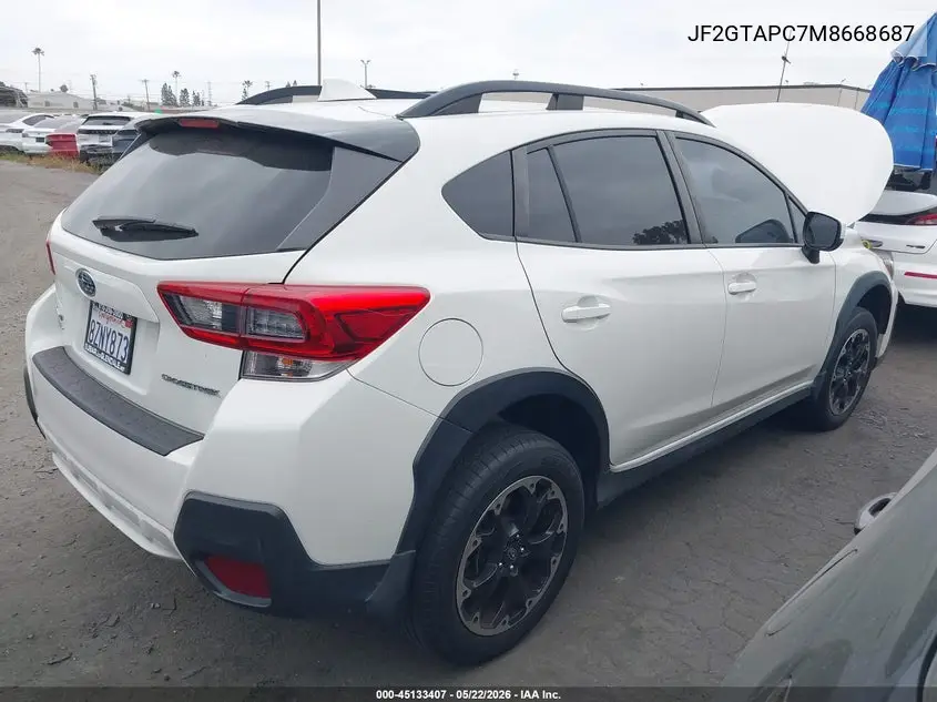 2021 Subaru Crosstrek Premium VIN: JF2GTAPC7M8668687 Lot: 45133407