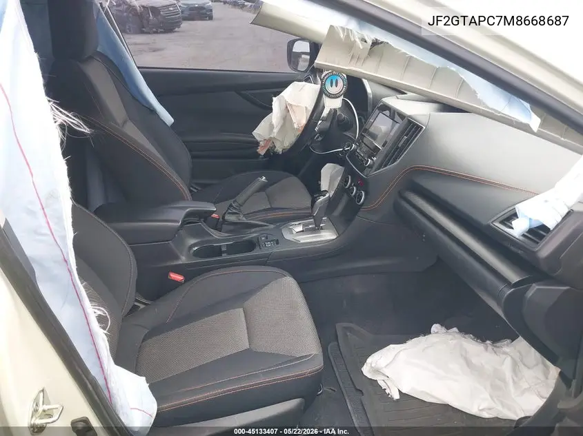2021 Subaru Crosstrek Premium VIN: JF2GTAPC7M8668687 Lot: 45133407