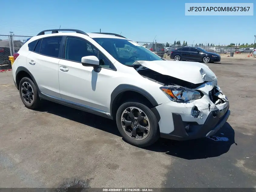 2021 Subaru Crosstrek Premium VIN: JF2GTAPC0M8657367 Lot: 45660691
