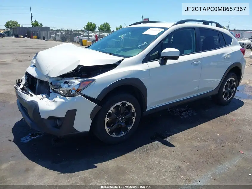 2021 Subaru Crosstrek Premium VIN: JF2GTAPC0M8657367 Lot: 45660691