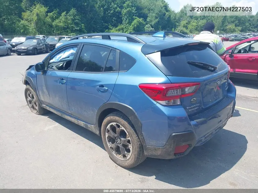 2022 Subaru Crosstrek Premium VIN: JF2GTAEC7NH227503 Lot: 45579698