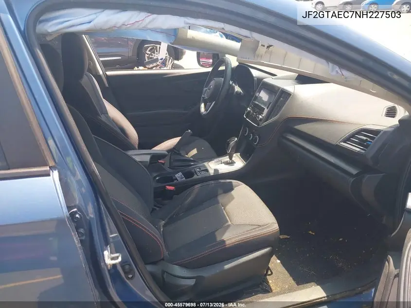 2022 Subaru Crosstrek Premium VIN: JF2GTAEC7NH227503 Lot: 45579698