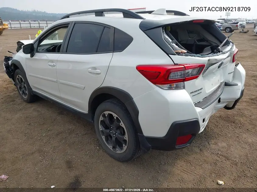 2022 Subaru Crosstrek Premium VIN: JF2GTACC8N9218709 Lot: 45673922