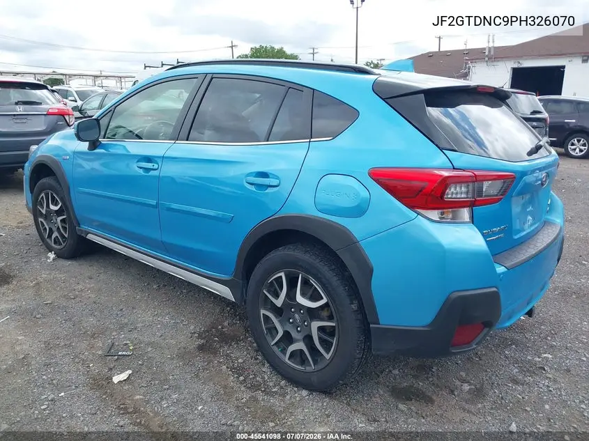 2023 Subaru Crosstrek Hybrid VIN: JF2GTDNC9PH326070 Lot: 45541098
