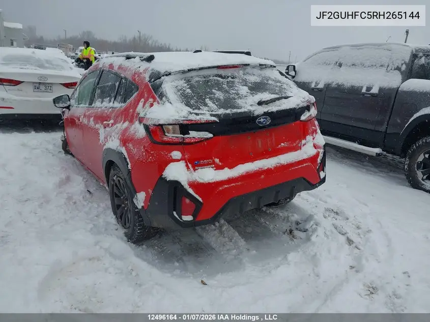 2024 Subaru Crosstrek Onyx VIN: JF2GUHFC5RH265144 Lot: 12496164