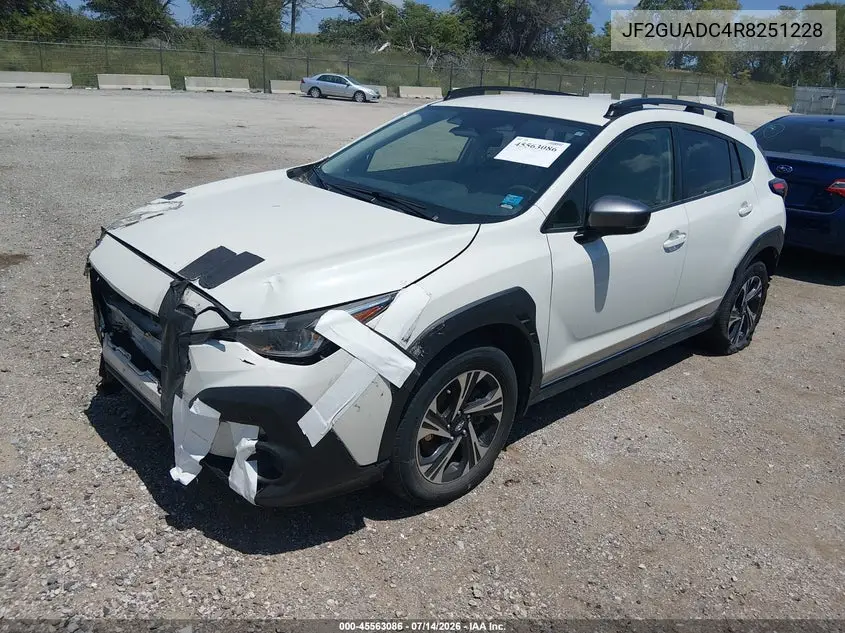 2024 Subaru Crosstrek Premium VIN: JF2GUADC4R8251228 Lot: 45563086