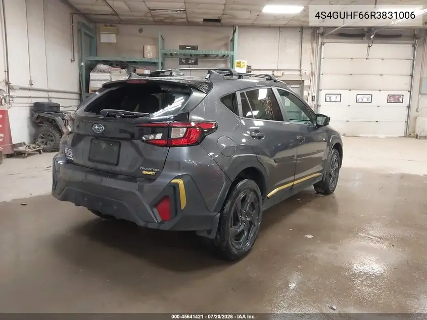 2024 Subaru Crosstrek Sport VIN: 4S4GUHF66R3831006 Lot: 45641421