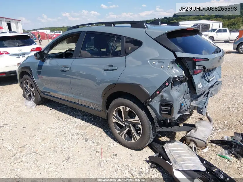 2025 Subaru Crosstrek Premium VIN: JF2GUHDC0S8265593 Lot: 45553835
