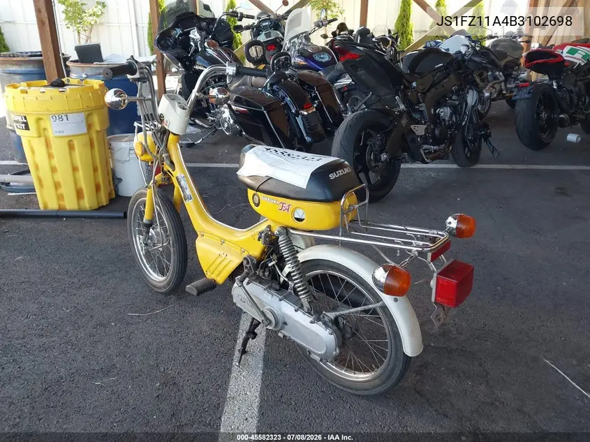 1981 Suzuki Fa50 Mzd VIN: JS1FZ11A4B3102698 Lot: 45582323