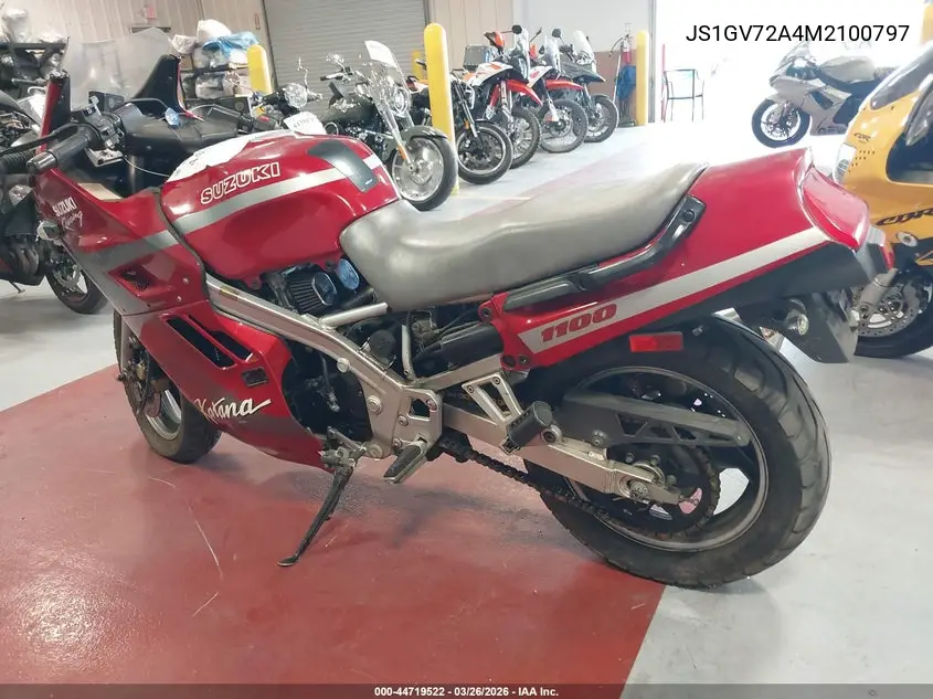 1991 Suzuki Gsx1100 F VIN: JS1GV72A4M2100797 Lot: 44719522