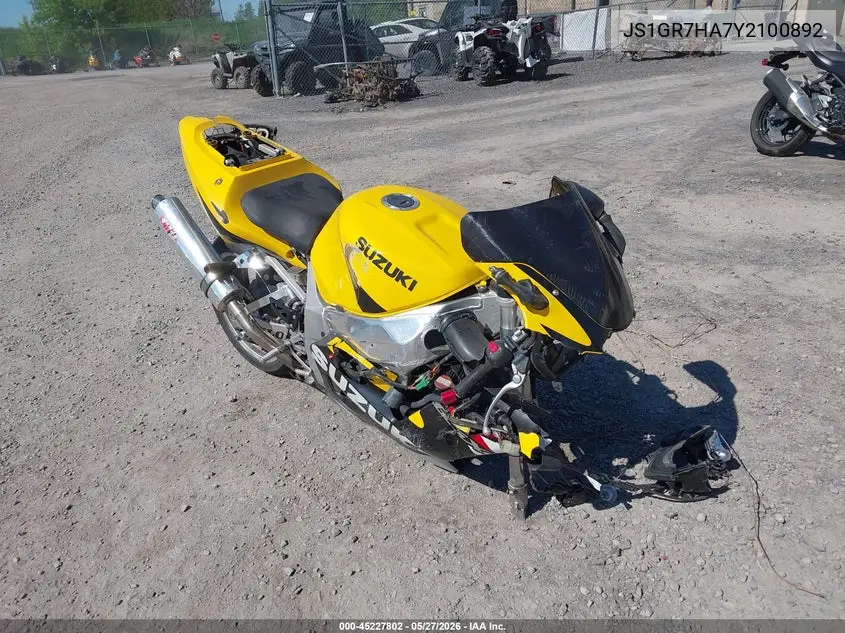 2000 Suzuki Gsx-R750 VIN: JS1GR7HA7Y2100892 Lot: 45227802