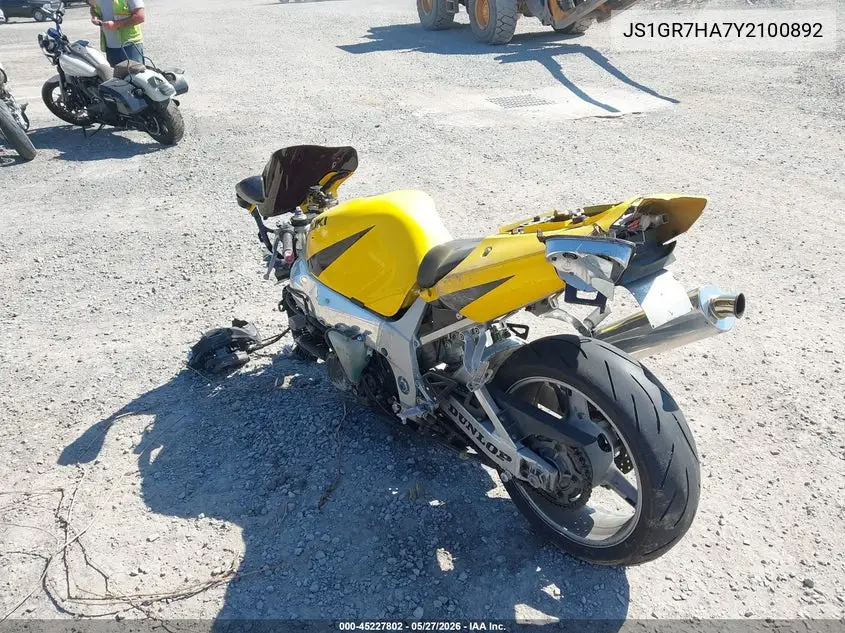 2000 Suzuki Gsx-R750 VIN: JS1GR7HA7Y2100892 Lot: 45227802