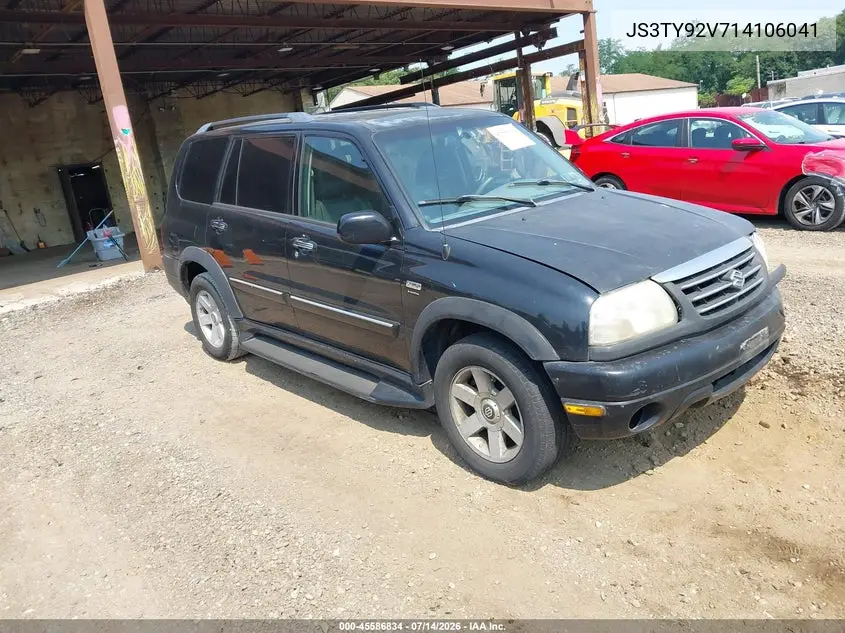 2001 Suzuki Grand Vitara Xl-7 Plus/Standard/Touring VIN: JS3TY92V714106041 Lot: 45586834